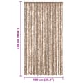 Pikkukuva 8 / 8: vidaXL Hyönteisverho beige ja tummanruskea 100x230 cm chenille