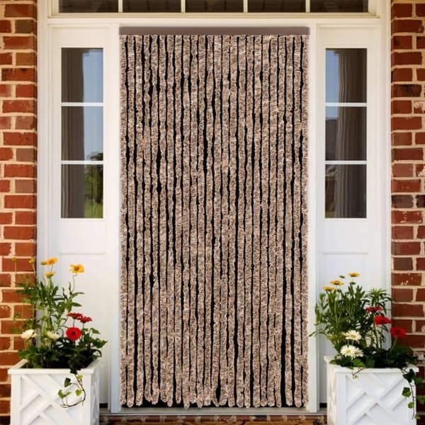 vidaXL Hyönteisverho beige ja tummanruskea 100x230 cm chenille
