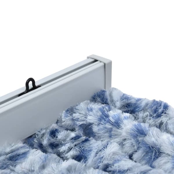 vidaXL flueforhæng 100x230 cm chenille blå og hvid