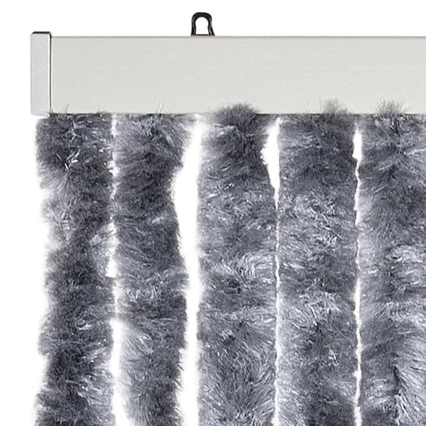 vidaXL Fluegardin sølv 100x200 cm chenille