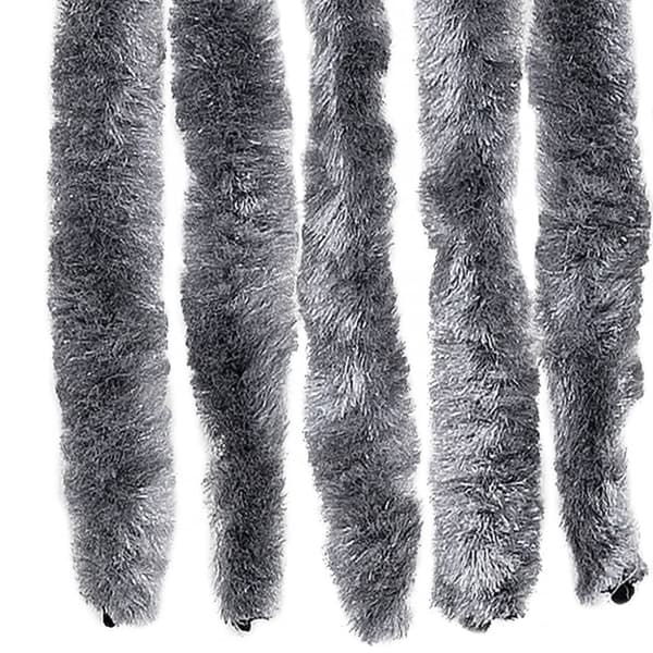 vidaXL Fluegardin sølv 100x200 cm chenille