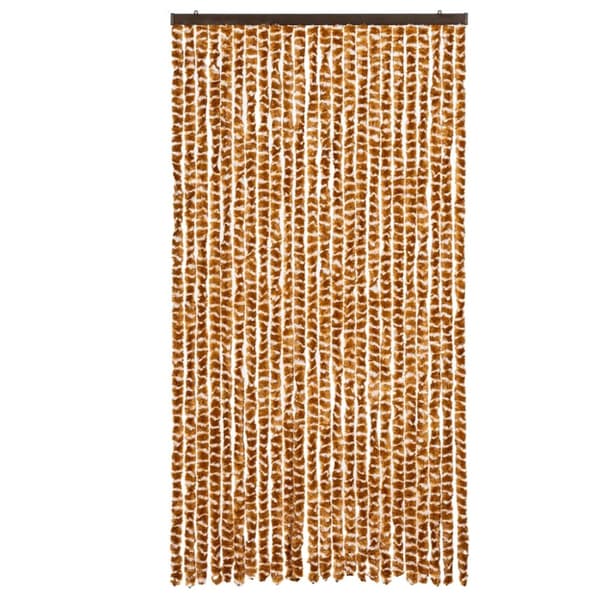 vidaXL Fluegardin oker og hvit 100x200 cm chenille