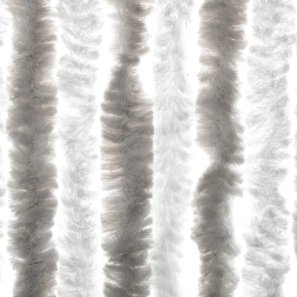 vidaXL Fluegardin lysegrå og hvit 90x200 cm chenille