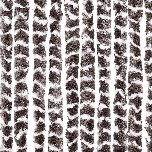vidaXL Fluegardin brun og hvit 100x200 cm chenille