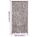 Miniatyrbilde 6 av 7: vidaXL Fluegardin brun og hvit 100x200 cm chenille