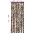 Pikkukuva 5 / 7: vidaXL Hyönteisverho ruskea ja valkoinen 100x200 cm chenille