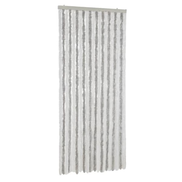 vidaXL Fluegardin lysegrå og hvit 100x230 cm chenille