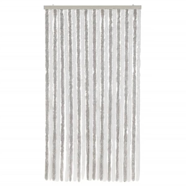 vidaXL Fluegardin lysegrå og hvit 100x230 cm chenille