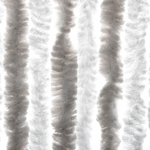 vidaXL flueforhæng 100x200 cm chenille lysegrå og hvid