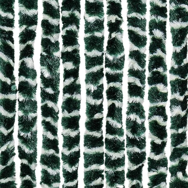 vidaXL Insektsgardin grön och vit 56x200 cm chenille