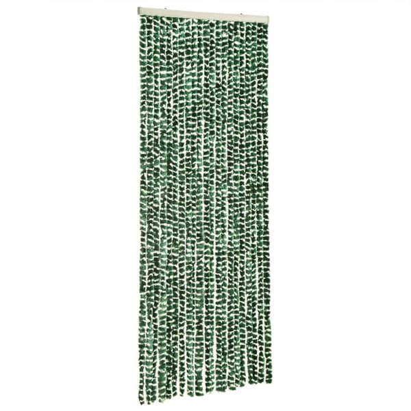 vidaXL Insektsgardin grön och vit 56x200 cm chenille
