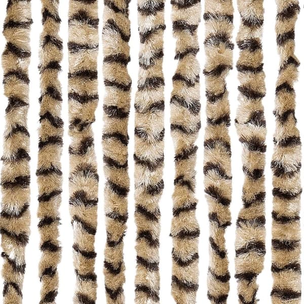 vidaXL Fluegardin beige og brun 90x200 cm chenille