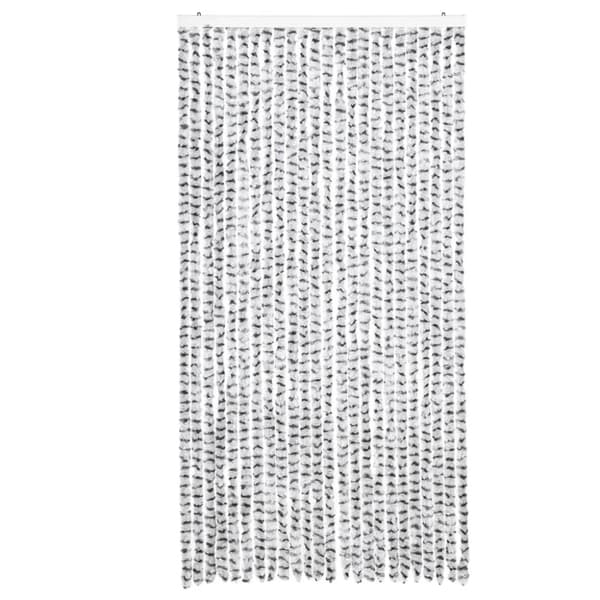 vidaXL Fluegardin lysegrå og mørkegrå 100x200 cm chenille