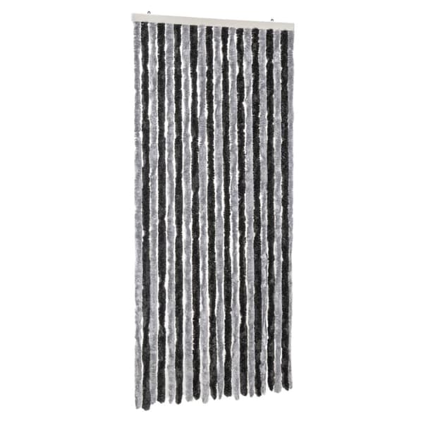 vidaXL Hyönteisverho harmaa ja musta 100x200 cm chenille