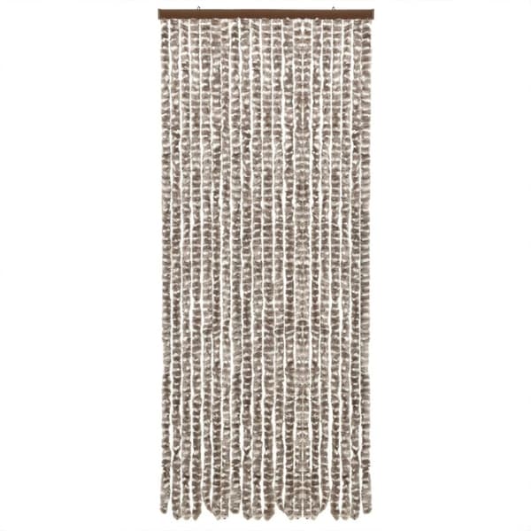 vidaXL Fluegardin gråbrun og hvit 100x200 cm chenille