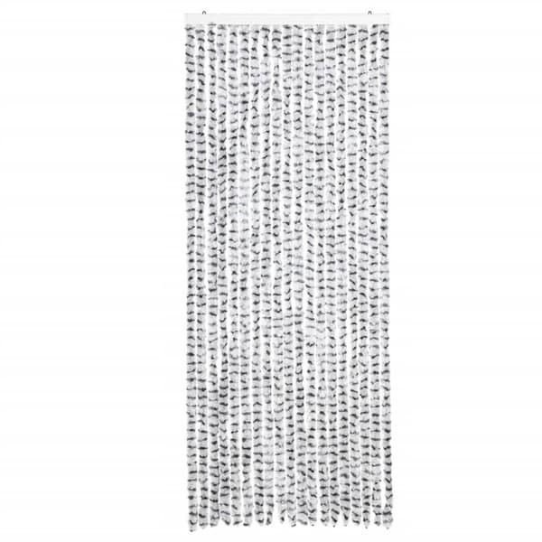 vidaXL Insektsgardin ljusgrå och mörkgrå 56x200 cm chenille