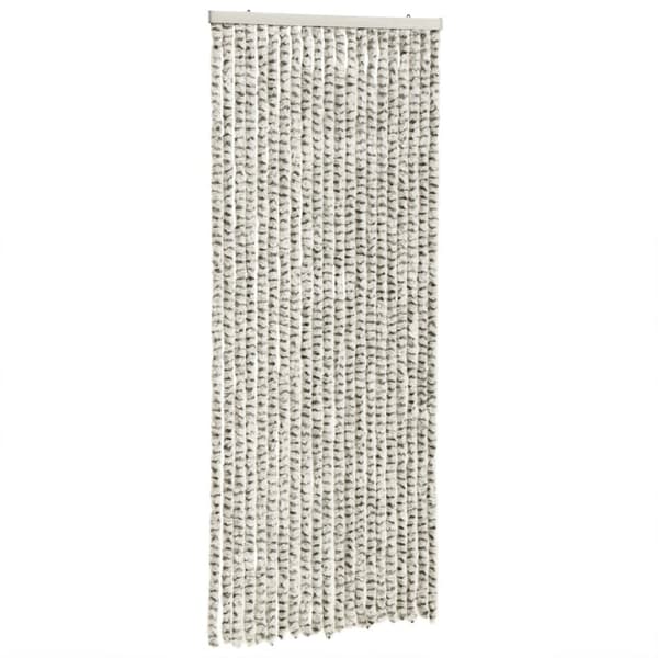 vidaXL Insektsgardin ljusgrå och mörkgrå 56x200 cm chenille