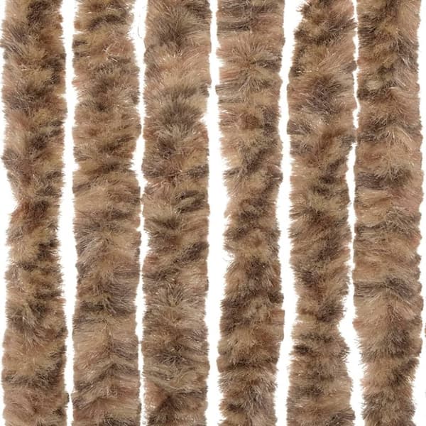 vidaXL Insektsgardin beige och mörkbrun 100x200 cm chenille