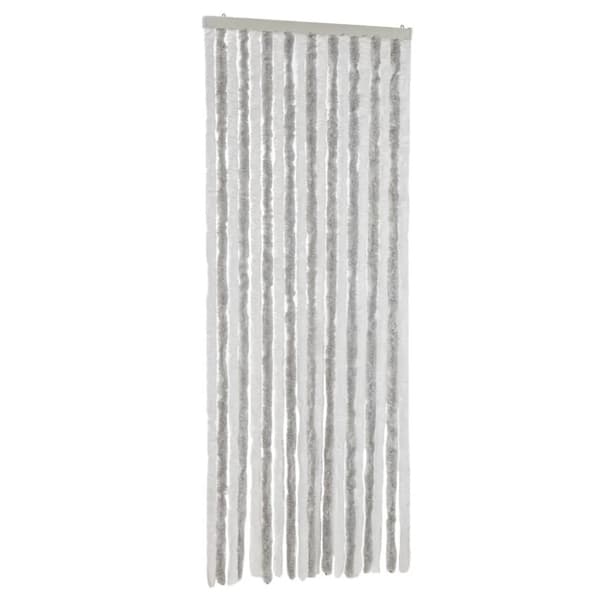 vidaXL Fluegardin lysegrå og hvit 56x185 cm chenille