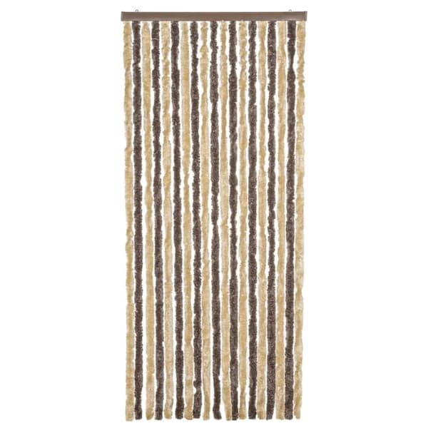 vidaXL Hyönteisverho tummanruskea ja beige 56x200 cm chenille