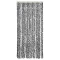 Miniatyrbillede 4 af 8: vidaXL flueforhæng 90x200 cm chenille grå + sort og hvid