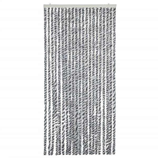 Hyönteisverho harmaa ja mustavalkoinen 90x200 cm chenille