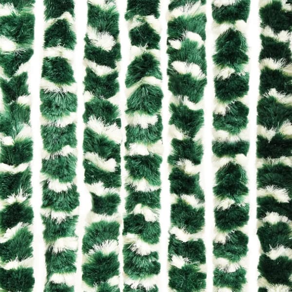 Insektsgardin grön och vit 56x200 cm chenille