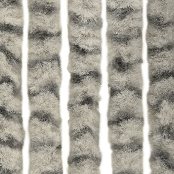 Insektsgardin ljusgrå och mörkgrå 100x200 cm chenille