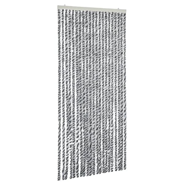 Hyönteisverho harmaa ja mustavalkoinen 100x230 cm chenille