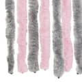 Pikkukuva 6 / 7: Hyönteisverho hopeanharmaa ja pinkki 100x220 cm chenille