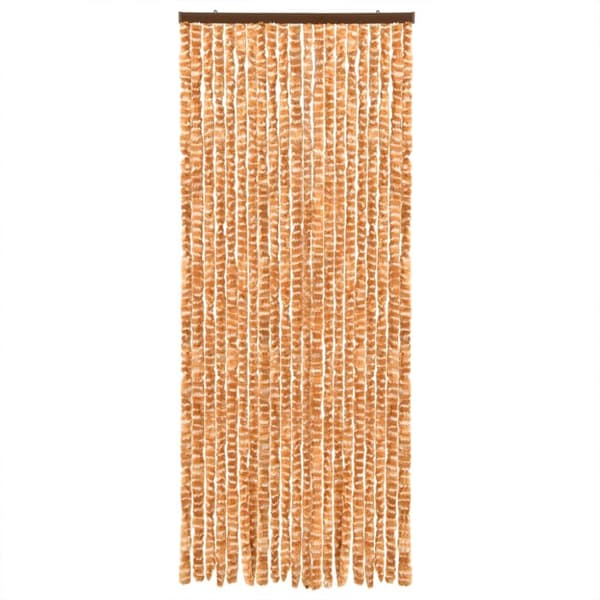 Insektsgardin ockra och vit 56x200 cm chenille