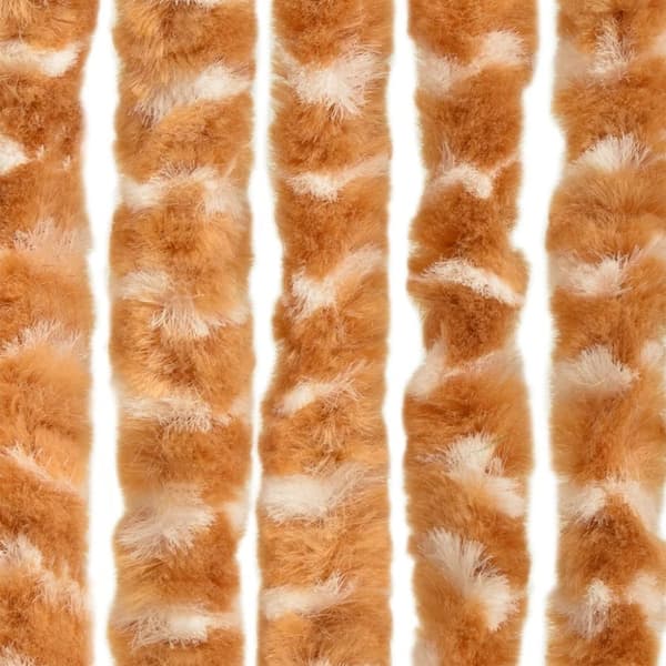 Insektsgardin ockra och vit 56x200 cm chenille