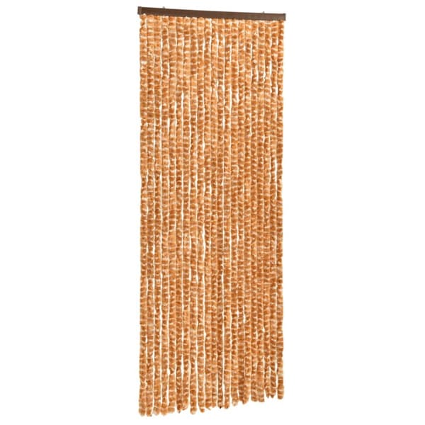 Insektsgardin ockra och vit 56x200 cm chenille