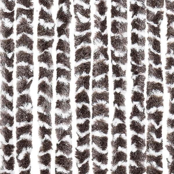 insektgardin 56x185 cm chenille brun og hvid