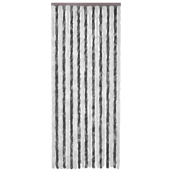 Insektsgardin grå och vit 100x230 cm chenille