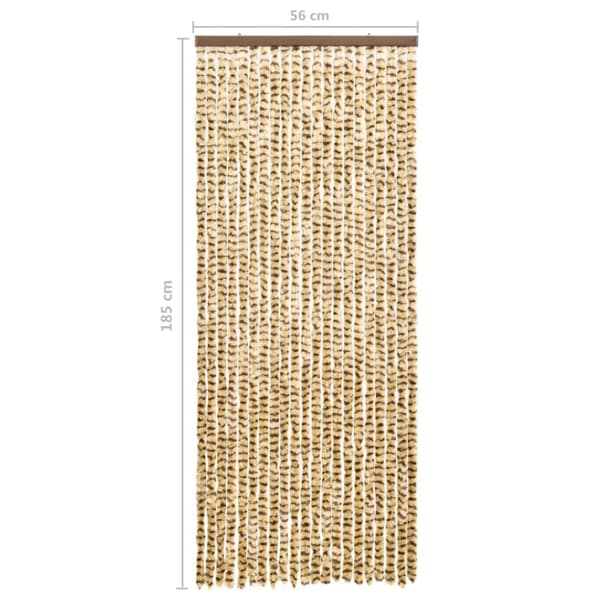 Insektsdraperi beige och brun 56x185 cm chenille