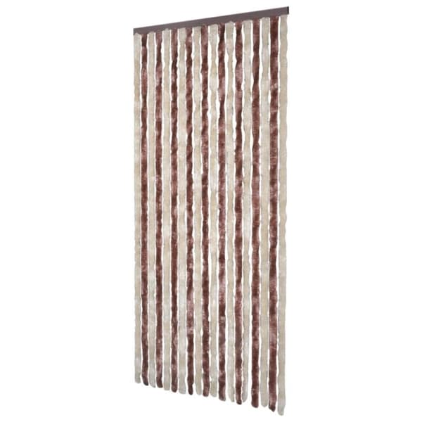 Insektsdraperi beige och ljusbrun 118x220 cm chenille