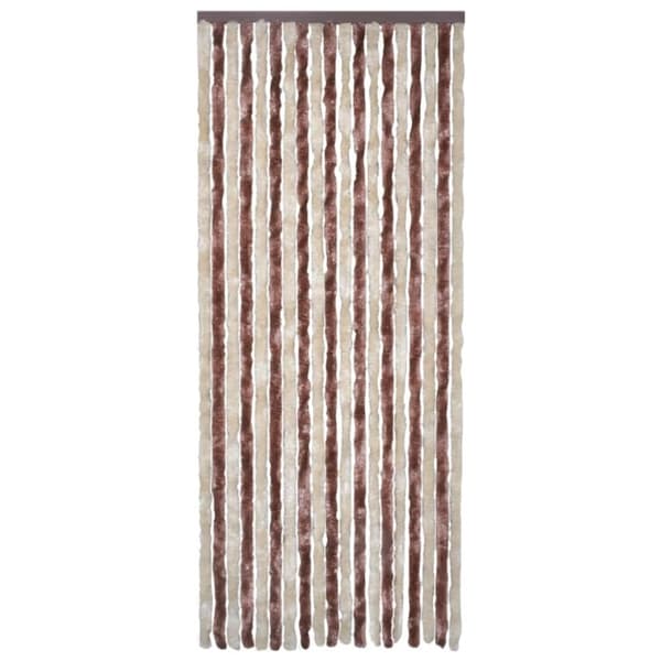 Insektsdraperi beige och ljusbrun 118x220 cm chenille