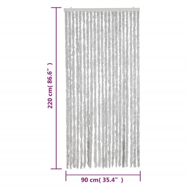 Hyönteisverho harmaa 90x220 cm Chenille