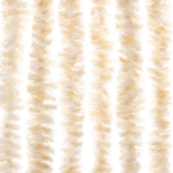 Insektsgardin beige och vit 56x200 cm chenille
