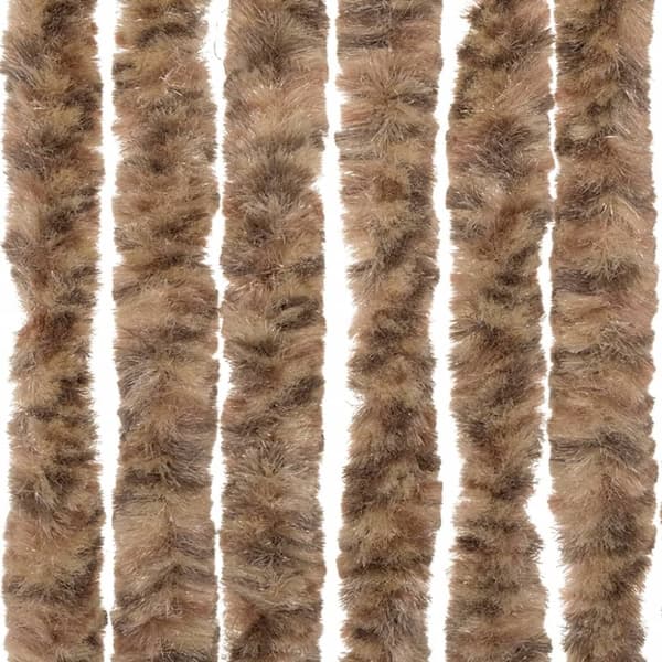 Insektsgardin beige och mörkbrun 100x220 cm chenille