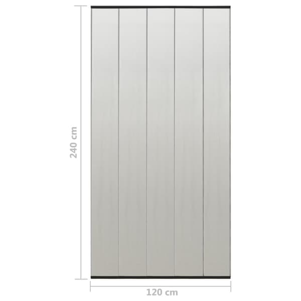 vidaXL Insektsnät med 5 lameller för dörr svart 120x240 cm -  Myggnät för fönster