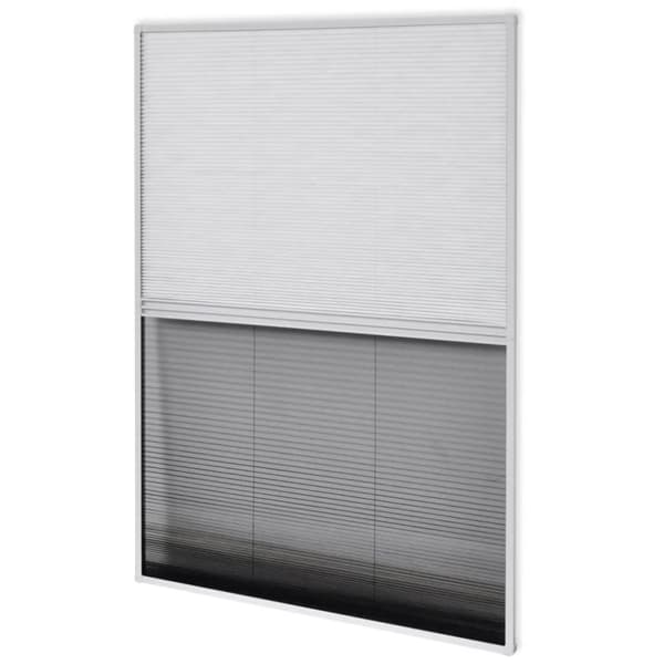 vidaXL Plisserat insektsnät med jalusi för fönster 80x100 cm aluminium -  Myggnät för fönster