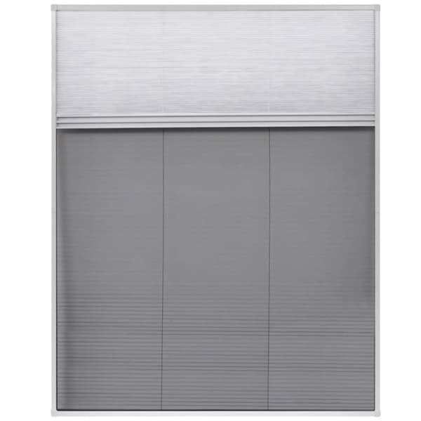 vidaXL Plisserat insektsnät med jalusi för fönster 80x100 cm aluminium -  Myggnät för fönster