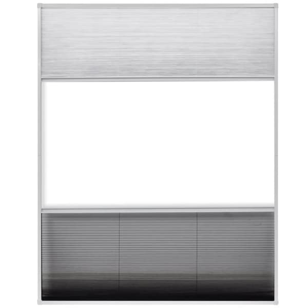vidaXL Plisserat insektsnät med jalusi för fönster 80x100 cm aluminium -  Myggnät för fönster