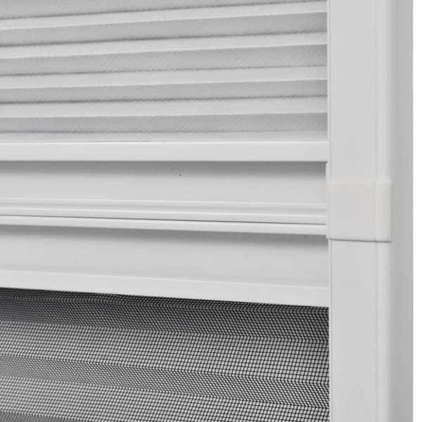 vidaXL Plisserat insektsnät med jalusi för fönster 80x100 cm aluminium -  Myggnät för fönster