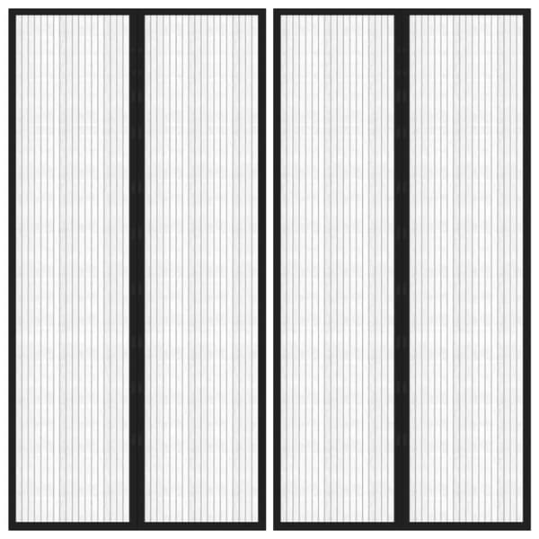 vidaXL Hyönteisverhot oveen 2 kpl magneettikiinnitys musta 220x100 cm - Hyönteissuojat