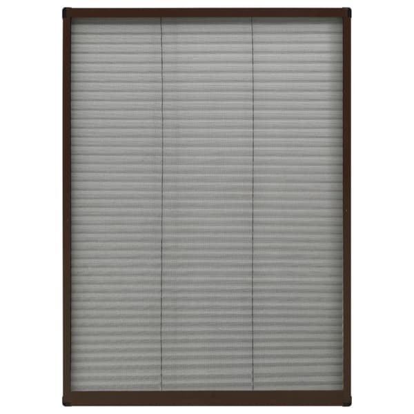 vidaXL Laskostettu hyönteisverkko ikkunaan 80x120 cm alumiini ruskea -  Hyönteissuojat