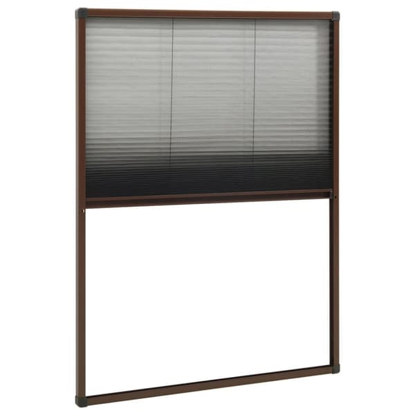 vidaXL Laskostettu hyönteisverkko ikkunaan 80x120 cm alumiini ruskea -  Hyönteissuojat
