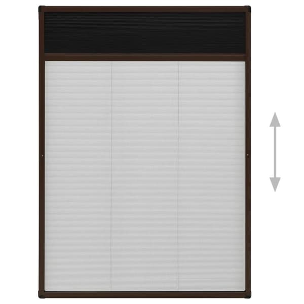 vidaXL Laskostettu hyönteisverkko ikkunaan 80x120 cm alumiini ruskea -  Hyönteissuojat